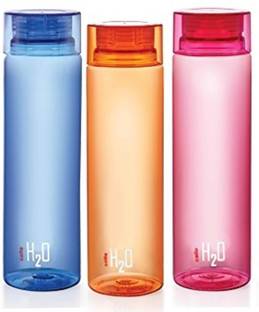 cello H2O Round Unbreakable | Leak proof & Lid is sealed by a silicone ring 1000 ml Bottle