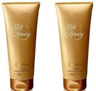 Oriflame Sweden Milk & Honey Gold Smoothing Sugar Scrub Pack OF 2 Scrub