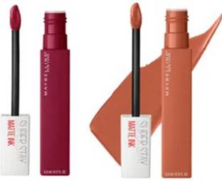 MAYBELLINE NEW YORK Superstay Matte Ink (Fighter) free with Superstay Matte Ink - Founder (Pack of 2)