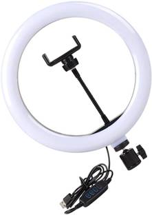 Wanzhow NEW ARRIVAL BIG SELFIE RING LIGHT 3 Light Modes Brightness Level Dimmable LED Camera Ring Light for Photo and Video,Rotatable Universal Phone Holder,Easily rotate phone holder to any ideal angle,Compatible with almost every smart phones,Dual colour option is available white and warm white in LED Ring Light, A professional LED video light,26cm Ring Lamp Flash Led Light USB Photography Lighting Lamp for Camera Smartphone Studio live streaming BEST SELIFIE RING LIGHT FOR WHO LOVE TAKING PHOTO AND VIDEO Ring Flash