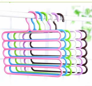Ketsaal Multilayer/ Multi-tiered Hanger- For Your Scarf, Saree, Tie, Belt, Trouser, Towel, Dresses hanger Plastic Trousers Pack of 6 Hangers For  Trousers