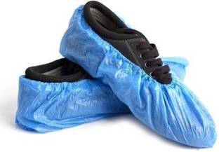 Spun Daffodils SD-Poly Disposable Shoe Cover 100 Pieces PP (Polypropylene) BLUE Flat Shoe Cover