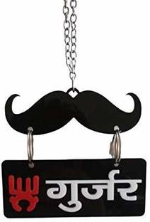 Ridivansh Creations Acrylic Car Hanging GUJJAR Sign Both Side Car Hanging Ornament