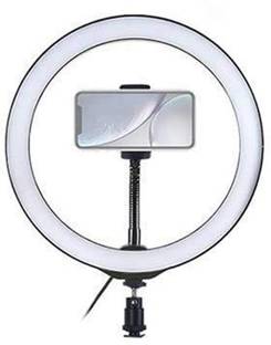 Wanzhow 26cm Ring Lamp Big Photography Ring light with Stand Dimmable LED USB Selfie Ring Light For Youtube Live || Self Portrait Shooting || Musically || Makeup || Product Photography || Video Shooting || Photo-Shoot || Blog's & Many More Compatible with Camera, Android and iOS Devices LIGHTWEIGHT AND ADJUSTABLE Ring Flash