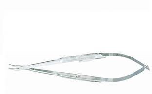 Forgesy Micro Surgery Needle Holder With Lock 0.6mm Tip 5" Straight Utility Forceps