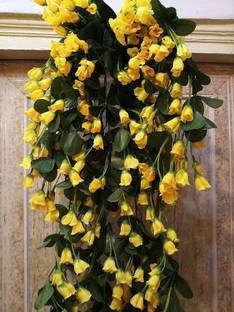 well art gallery Roll over image to zoom in Well Art Gallery Artificial Rose Flower Hanging for Home Office Wedding Temple Special Occasion Decoration (Size:-60*20*10) (yellow) Yellow Rose Artificial Flower