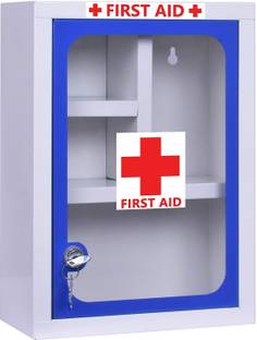 Plantex Platinum Big Size Emergency First Aid Kit Box/Emergency Medical Box/First Aid Box for Home-School-Office/Wall Mountable-Multi Compartments(Blue & White) First Aid Kit