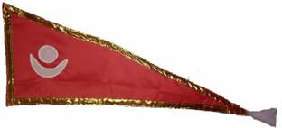 Ayushkacrafts Temple Flag Triangle Outdoor Flag