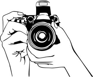 Delight Decor 51 cm Camera Lover Self Adhesive Sticker