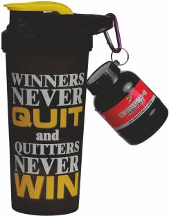 TRUE INDIAN SHAKER-1310-5-Whey (BLACK-YELLOW) 700 ml Plastic Shaker