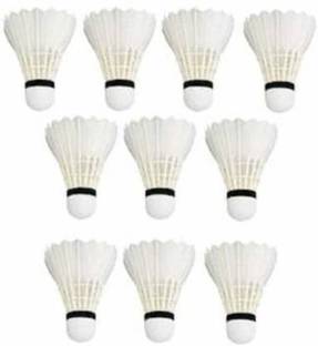 KRISHNA VERMICOMPOST Feather Badminton Shuttle Cock Feather Shuttle  - White
