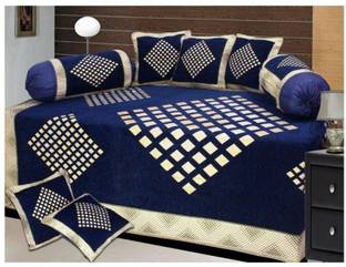 AK Decor Velvet Checkered Diwan Set