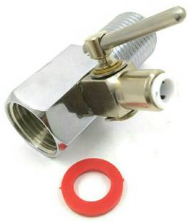 pireti-aqua RO Brass Inlet Valve 1/4" ( New Unique Design ) + Coupler 1/2" for Domestic RO UV Water Purifier Ball Valves
