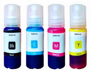 INDOJET Refill Ink for Epson 003 , L3200 , L3210 , L3211 , L3215,L3216,L3250,L3252 Black + Tri Color Combo Pack Ink Bottle