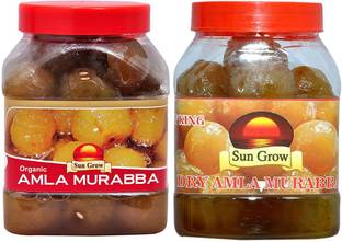 Sun Grow Combo of Organic Homemade Murabbas Amla Murabba 1Kg & Dry Amla Murabba 1Kg Amla Murabba