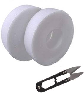 YUVI CREATIONS 10 Mts * 25 Mm Width ,velcro hoop & loop (WHITE) Sew-on Velcro