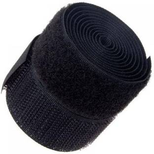 YUVI CREATIONS hoop and loop roll (Black 20mm width - 5 m length) Sew-on Velcro