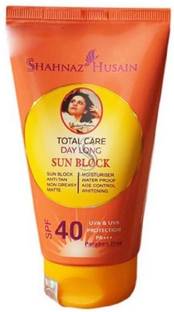 Shahnaz Husain Sunscreen - SPF 50 PA+++ Sun Block |UVA & UVB Protection | Anti-Tan | Non Greasy | Water Proof |