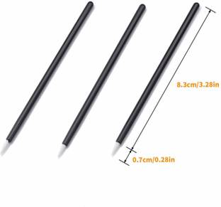 RIANZ Disposable Eyeliner Makeup Brushes Applicator Lip Liner Brushes Makeup Tool - white fiber head pack of 5