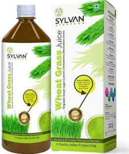 SYLVAN AYURVEDA SYLVAN Wheatgrass Juice 1L | Effective for Detoxification | High Chlorophyll, Fresh Sprouted Premium Wheatgrass | No Added Artificial Flavours I Gluten Free I