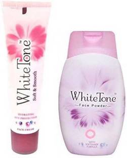 व्हाइट टोन whitetone 50g Talc +25 g Cream pack of 2