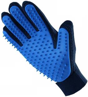 chullbull pet products Finger Design Gentle Deshedding Brush Glove for Dog & Cat with Long & Short Fur Grooming Gloves for Dog, Cat, Horse, Donkey, Monkey, Pony, Rabbit, Cow