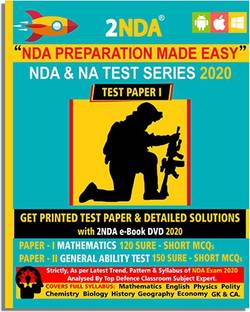 2nda® - NDA 2020 श्योर-शॉट टेस्ट पेपर 1 + 3 कांसेप्ट बिल्डिंग मैथ्स पेपर्स + क्लासरूम ई-स्टडी मटेरियल्स + 2nda® मॉक टेस्ट फॉर्म 2020-21 पेपरबैक