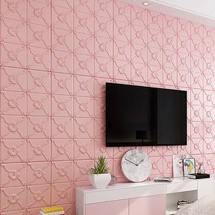 wewell 5 pieces 3d wall panel,3d wall sticker,3d,sticker,3d pe foam wall stickers Pack of 5