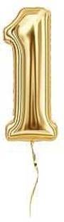 gorgeous moment Solid FIGURE DIGIT NUMBER 1 GOLDEN COLOR BALLOON Balloon