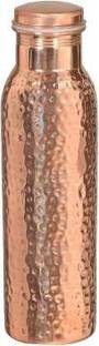 Cr Creation Copper Water Bottle, Hammer Design 1000 ml Bottle