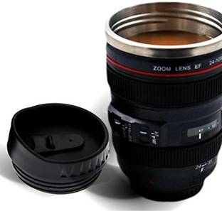 Jesuva Camera lens shaped Plastic, Stainless Steel Coffee Mug