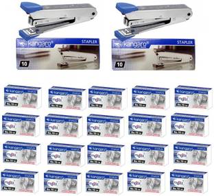 Kangaro Manual No.10 - 1M NA Combo Set of Stapler And Stapler Pin