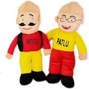 E-Toys  Plus Stuffed Cute Soft Toys Gift Motu Patlu Multicolor -  - 30 cm