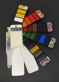 BRuSTRO Artists' Watercolour Pan Set of 25