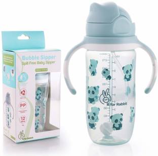 R for Rabbit Bubble Baby Sipper Bottle 300 ml|10 fl oz|Anti Spill Sippy Cup with Soft Silicone Straw
