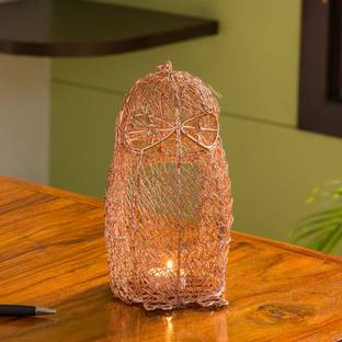 ExclusiveLane 'The Spectacled Owl Mesh' Iron Tealight Holder