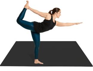 AS OVERSEAS 6mm Exercise Mat for Gym & Exercise -(4X6 Feet) BLACK 6mm Exercise & Gym Mat Black 6 mm Exercise & Gym Mat