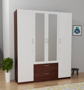 Barewether Engineered Wood 4 Door Wardrobe