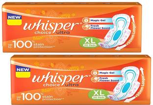Whisper Choice ultra Extra Large 20+20 Sanitary Pad