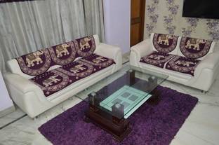 House Attire Polycotton Animal 3+2 Seater Sofa Cover