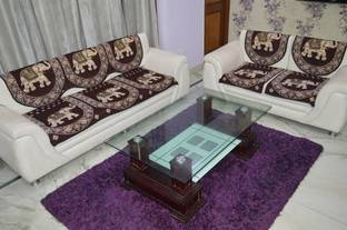 House Attire Polycotton Animal 3+2 Seater Sofa Cover