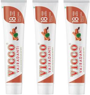 VICCO Vajradanti Paste in Dalchini Flavour - 160g - Pack of 3 Toothpaste