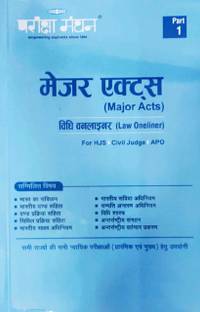 PARIKSHA MANTHAN MAJOR ACTS LAW ONE LINER FOR HJS CIVIL JUDGE APO FOR EXAM