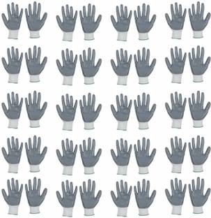 Frontier MADE IN INDIA Half Dip Nitrile Gloves (Pack of 20pairs) Wet and Dry Glove Set