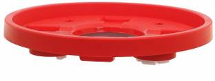 Heemo Plastic Movable LPG Gas Cylinder, Water Bottle, Flower Pot Trolley Easily Stand with Wheels (Red, Up to 75 kg) - Pack of 1 Gas Cylinder Trolley