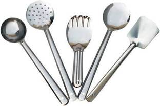 Fidi Table spoon set 5 pc Stainless Steel Serving Spoon, Salad Spoon, Table Spoon Set