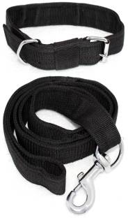 Flipkart SmartBuy Dog Belt Combo of 1.5 inch Black Collar with Black Dog Leash, Specially for Big Dogs Adjustable Neck Size 46 - 60 cm Dog Collar & Leash