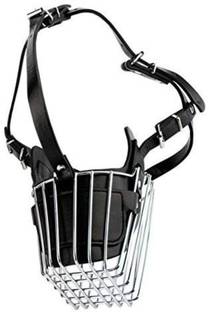 DogTrust Strong Metal Wire Basket Dog Muzzle for Large Dog - Black Large Other Dog Muzzle