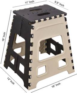 Dev Enterprise 18 inch Space Saving Plastic Foldable Step Stool,Suitable for Adults and Kids Kitchen S...