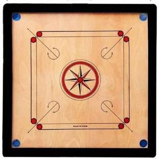 neetu sports Gloss Finish Medium size Carrom Board 26 INCH (Multicolor) wIth Coins 66.04 cm Carrom Board